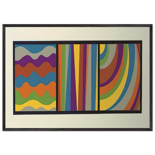 Irregular Arcs Bands Loops - Sol LeWitt Framed Art Print – Black Wooden Frame - Default Title - -Framed Art Print