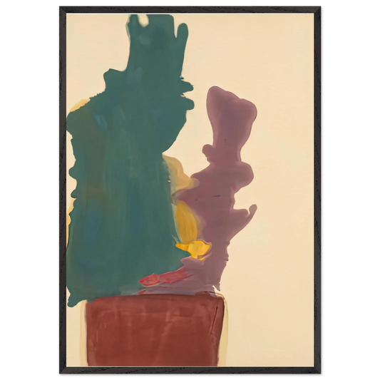 Evil Spirit 1963- - Helen Frankenthaler 70x100 cm / 28x40 inches Framed Art Print – Black Wooden Frame