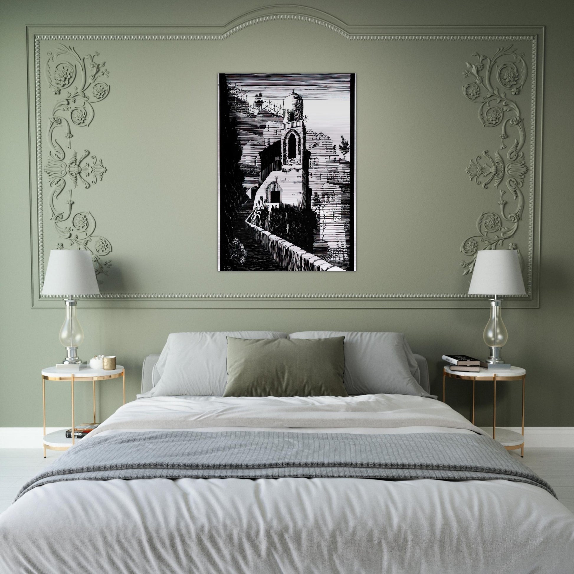 SAN GIOVANNI RAVELLO FEBRUARY 1932 1932 - MC Escher Brushed Aluminum Print - 70x100 cm / 28x40 inches | MC Escher Aluminum Print | MC Escher Prints