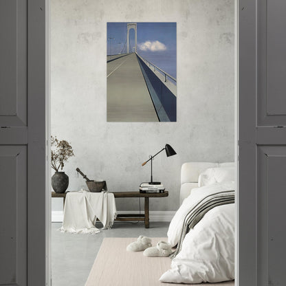 Whitestone Bridge - 1940 - Ralston Crawford Brushed Aluminum Print - 70x100 cm / 28x40 inches | Ralston Crawford Aluminum Print | Ralston Crawford Prints