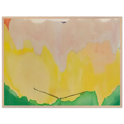 Helen Frankenthaler - Boulevard - 1973 Wall art - 28x43  cm / XL (11x17 Inches) - Premium Wooden Framed Poster With Fine Art Paper - White frame