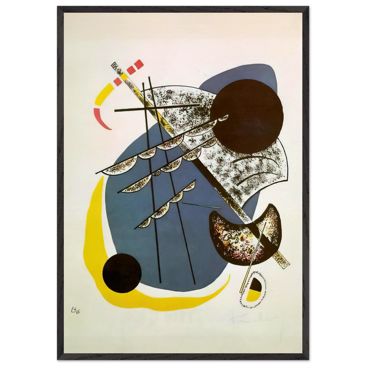 SMALL WORLDS II 1922 - Wassily Kandinsky 70x100 cm / 28x40 inches Framed Art Print – Black Wooden Frame