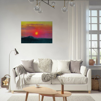 Red sunset - Arkhyp Kuindzhi Brushed Aluminum Print - 70x100 cm / 28x40 inches | Arkhyp Kuindzhi Aluminum Print | Arkhyp Kuindzhi Prints