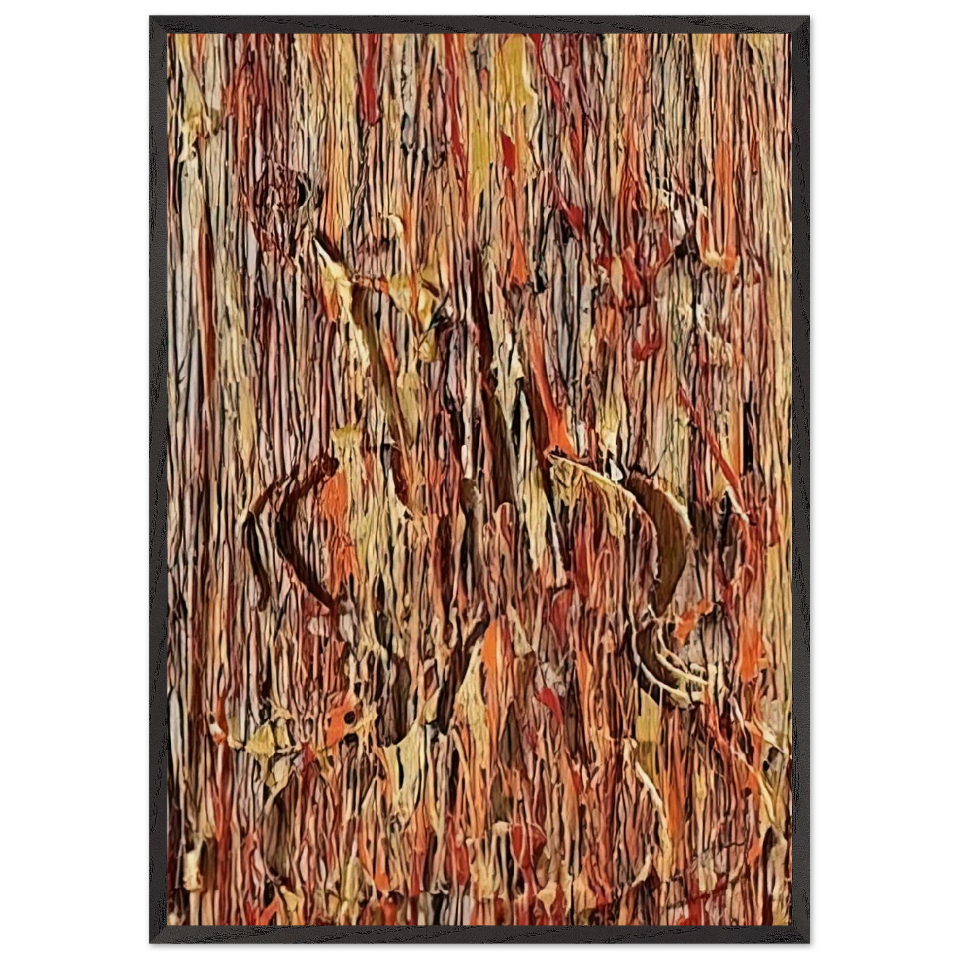 Gold and Red - 1990 - Arman 70x100 cm / 28x40 inches Framed Art Print – Black Wooden Frame