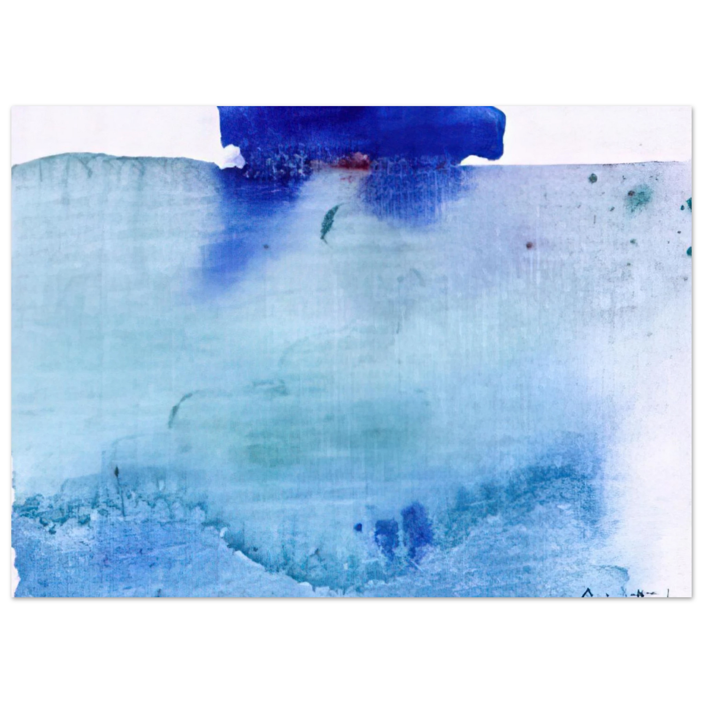 Helen Frankenthaler - Untitled - 1982 Wall art - 70x100 cm / 28x40 inches - Premium Wooden Framed Poster With Fine Art Paper - Wood frame