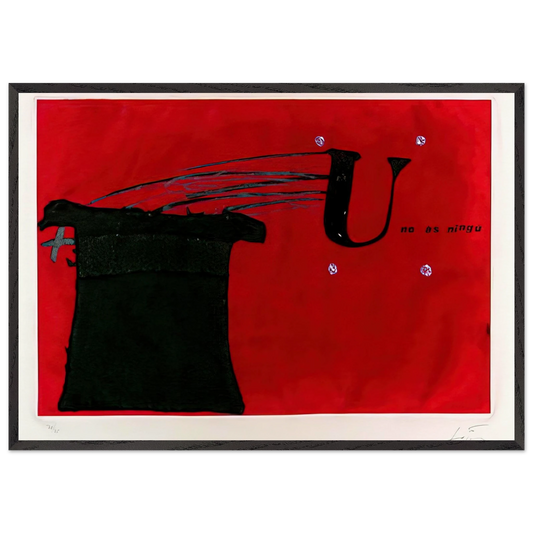 U NO S NING 1979 - Antoni Tapies Framed Art Print – Black Wooden Frame - Default Title - -Framed Art Print