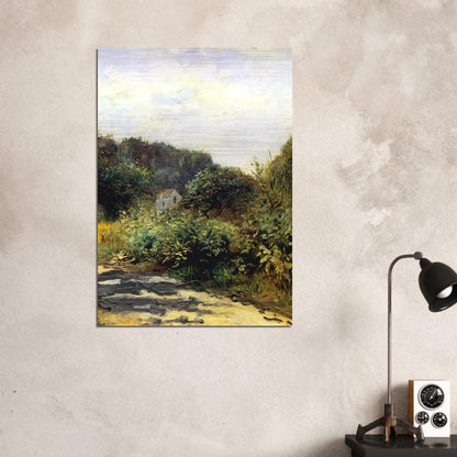 A Road in Louveciennes - Pierre-Auguste Renoir Brushed Aluminum Print - 70x100 cm / 28x40 inches | Pierre-Auguste Renoir Aluminum Print | Pierre-Auguste Renoir Prints