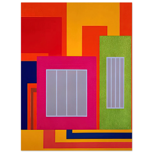 Peter Halley - Joy Pop - 1998 Fine Art Poster - Default Title
