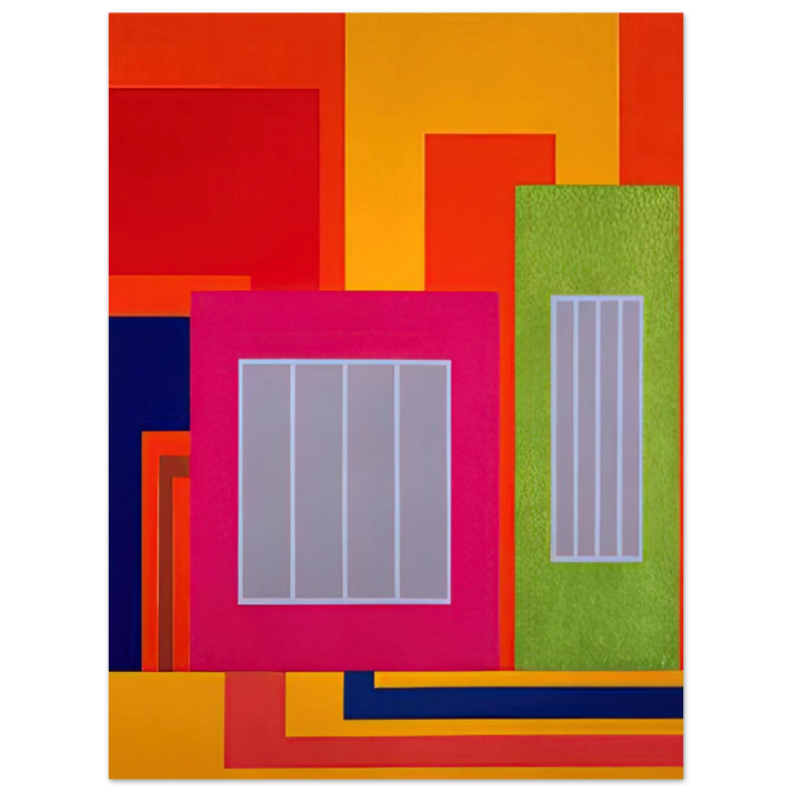 Peter Halley - Joy Pop - 1998  75x100 cm / 30x40inches Fine Art Poster