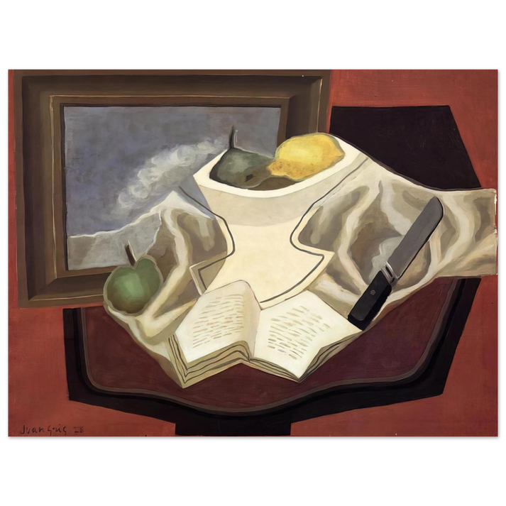 Juan Gris - THE TABLE IN FRONT OF THE PICTURE 1926  75x100 cm / 30x40inches Fine Art Poster