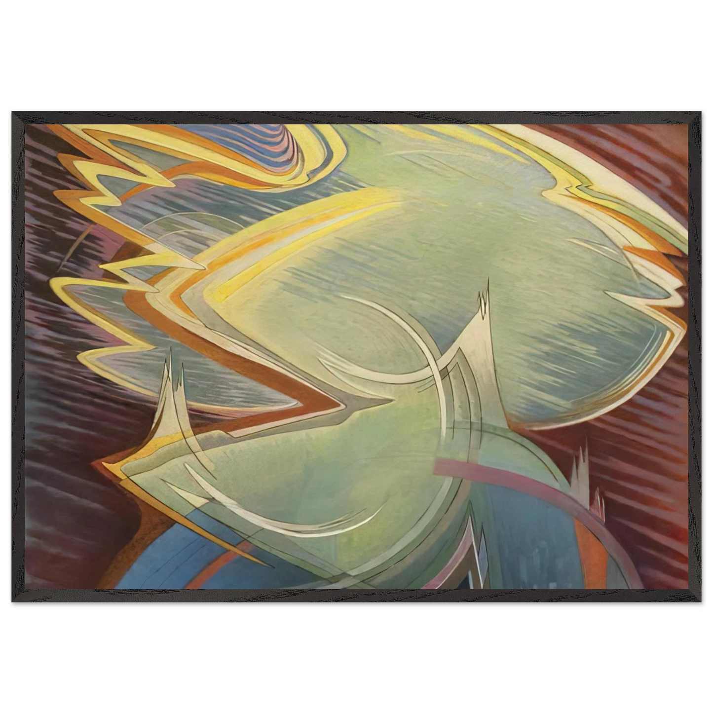 Untitled - 1951 N4 - Lawren Harris Framed Art Print – Black Wooden Frame - Default Title - -Framed Art Print