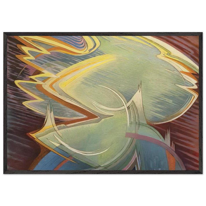 Untitled - 1951 N4 - Lawren Harris 70x100 cm / 28x40 inches Framed Art Print – Black Wooden Frame