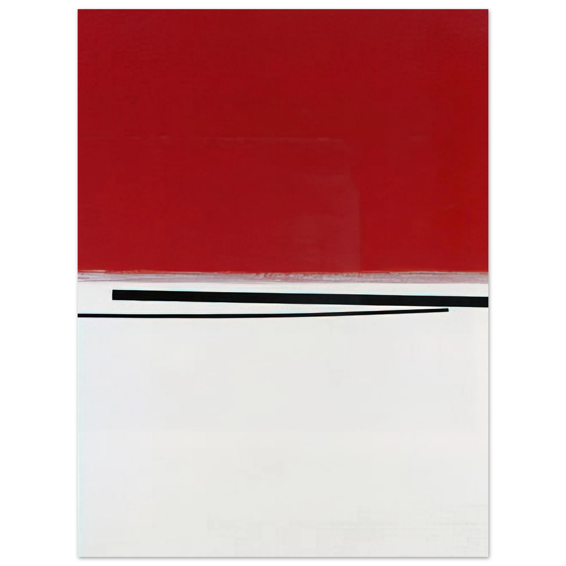 Victor Pasmore - SQUARE MOTIF IN WHITE AND INDIAN RED 1960 Fine Art Poster - Default Title