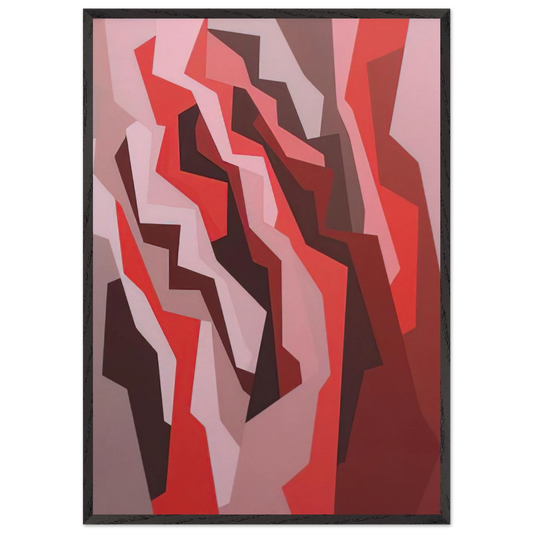 Orange Red Umber - 1958 - Karl Benjamin Framed Art Print – Black Wooden Frame - Default Title - -Framed Art Print