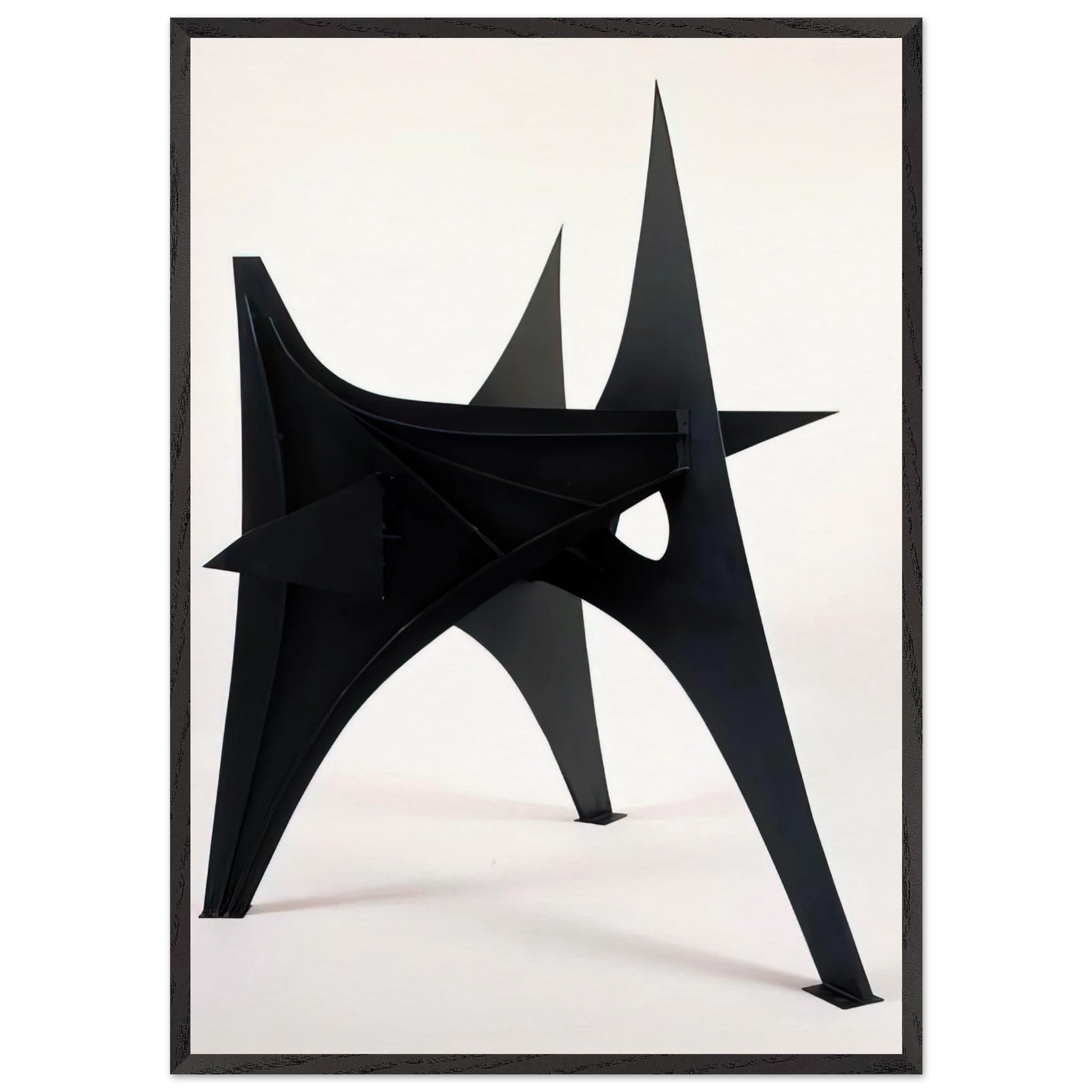 TROIS PICS INTERMEDIATE MAQUETTE 1967 - Alexander Calder Framed Art Print – Black Wooden Frame - Default Title - -Framed Art Print