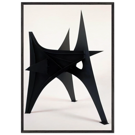 TROIS PICS INTERMEDIATE MAQUETTE 1967 - Alexander Calder Framed Art Print – Black Wooden Frame - Default Title - -Framed Art Print