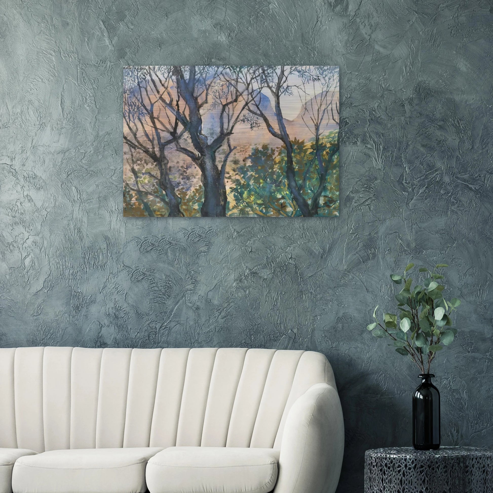 Pink Light - Post-Impressionism - Natalia Goncharova Brushed Aluminum Print - 70x100 cm / 28x40 inches | Natalia Goncharova Aluminum Print | Natalia Goncharova Prints