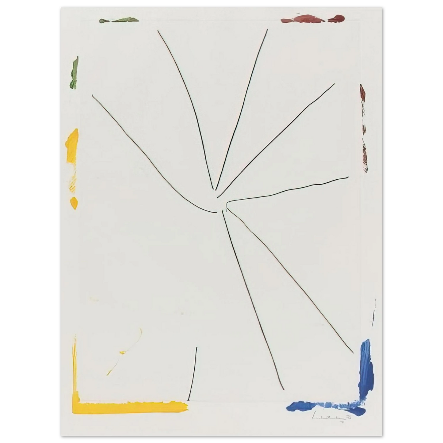 Helen Frankenthaler - Free Wheeling - 1971 Wall art - 30x45 cm / 12x18 Inches - Premium Wooden Framed Poster With Fine Art Paper - Black frame