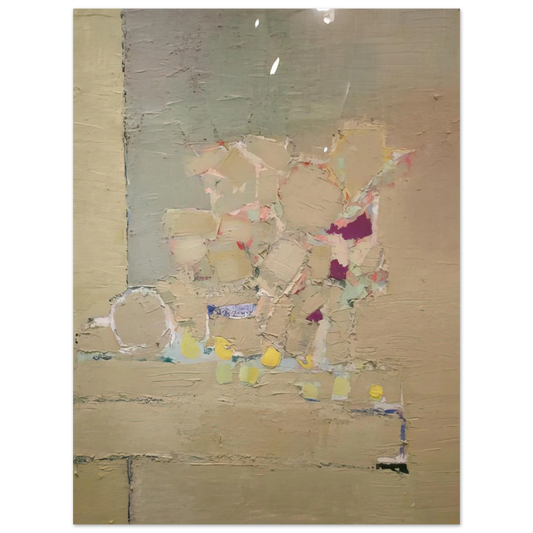 Nicolas de Stael - Flowers - 1953 Fine Art Poster - 13x18 cm / 5x7 inches
