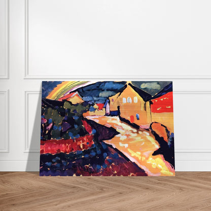 MURNAU WITH RAINBOW 1909 - Wassily Kandinsky Brushed Aluminum Print - 70x100 cm / 28x40 inches | Wassily Kandinsky Aluminum Print | Wassily Kandinsky Prints