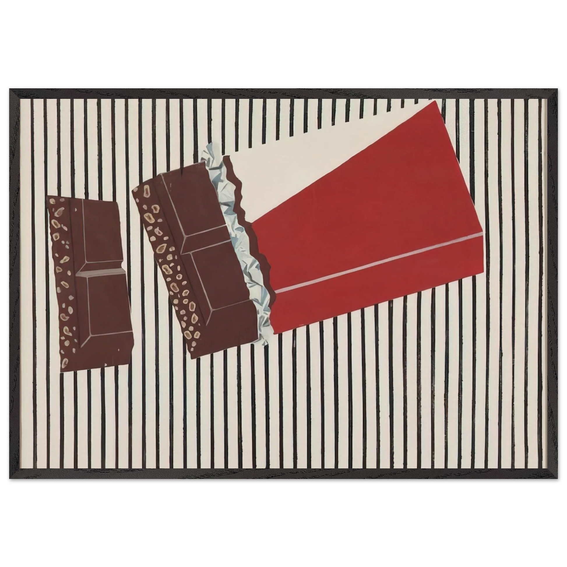 CHOCOLATE PAINTING SCHOKOLADENBILD 1964 - Sigmar Polke Framed Art Print – Black Wooden Frame - Default Title - -Framed Art Print