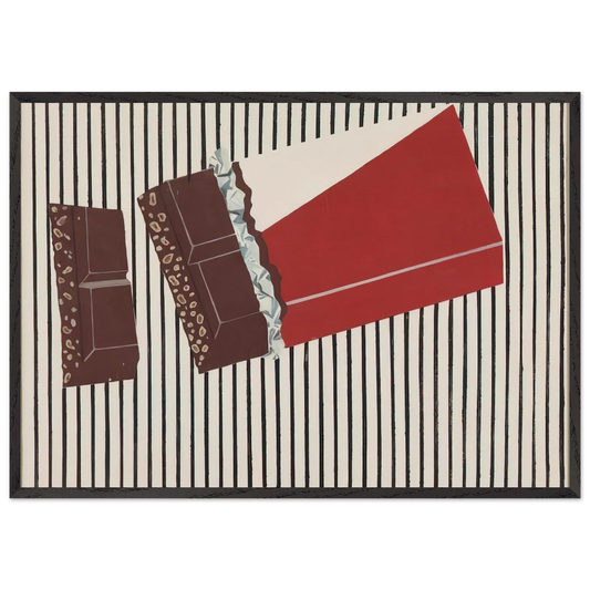 CHOCOLATE PAINTING SCHOKOLADENBILD 1964 - Sigmar Polke Framed Art Print – Black Wooden Frame - Default Title - -Framed Art Print