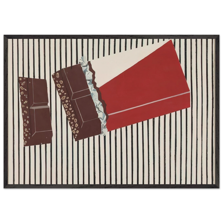 CHOCOLATE PAINTING SCHOKOLADENBILD 1964 - Sigmar Polke 70x100 cm / 28x40 inches Framed Art Print – Black Wooden Frame