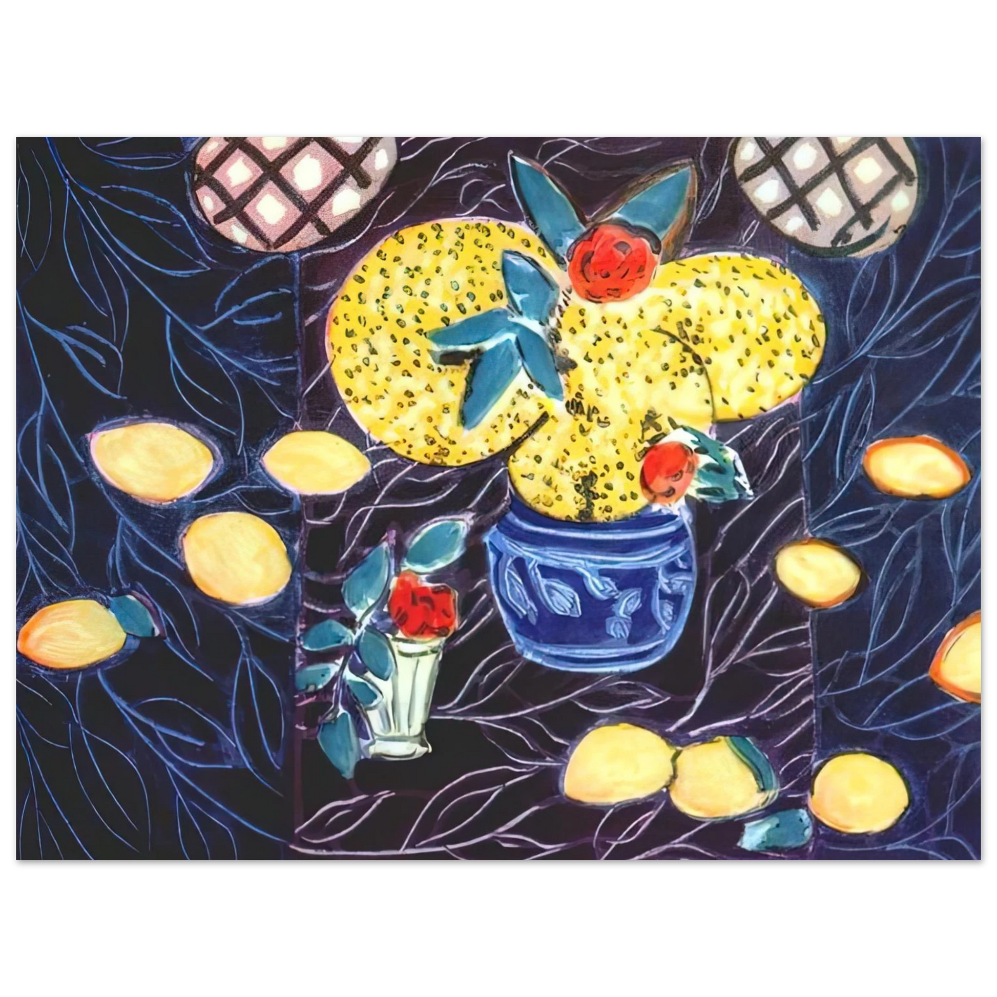 Henri Matisse - LEMONS AND MIMOSA 1944 Fine Art Poster - Default Title