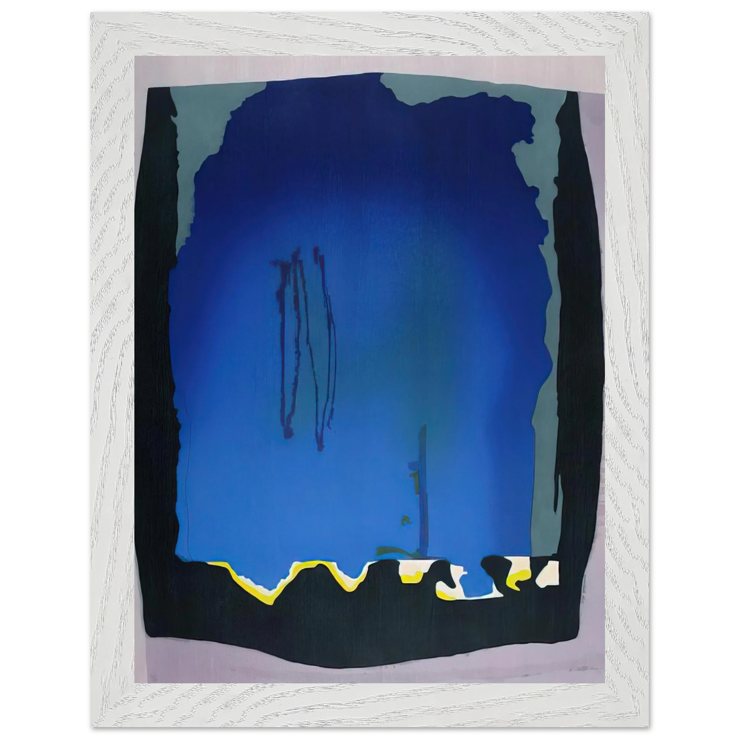 Helen Frankenthaler - Freefall - 1992 Wall art - A3 (29.7 x 42  cm) - Premium Wooden Framed Poster With Fine Art Paper - Black frame