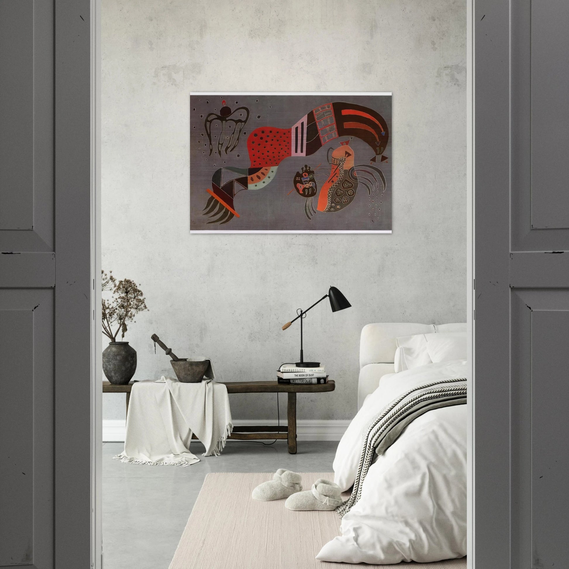 TEMPERED ELAN 1944 - Wassily Kandinsky Brushed Aluminum Print - 70x100 cm / 28x40 inches | Wassily Kandinsky Aluminum Print | Wassily Kandinsky Prints