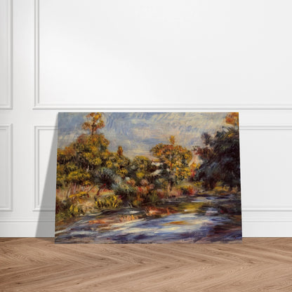 Landscape with River - Pierre-Auguste Renoir Brushed Aluminum Print - 70x100 cm / 28x40 inches | Pierre-Auguste Renoir Aluminum Print | Pierre-Auguste Renoir Prints