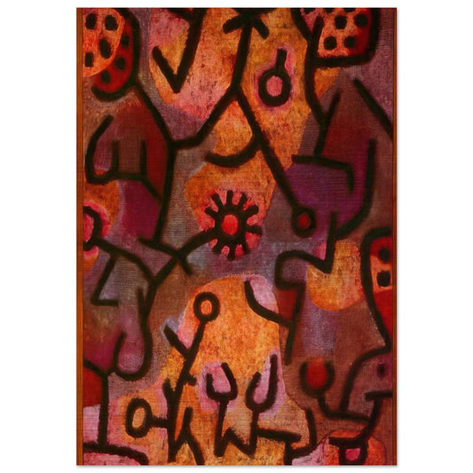 FLORA ON ROCKS SUN 1940 - Paul Klee Brushed Aluminum Print - 70x100 cm / 28x40 inches | Paul Klee Aluminum Print | Paul Klee Prints