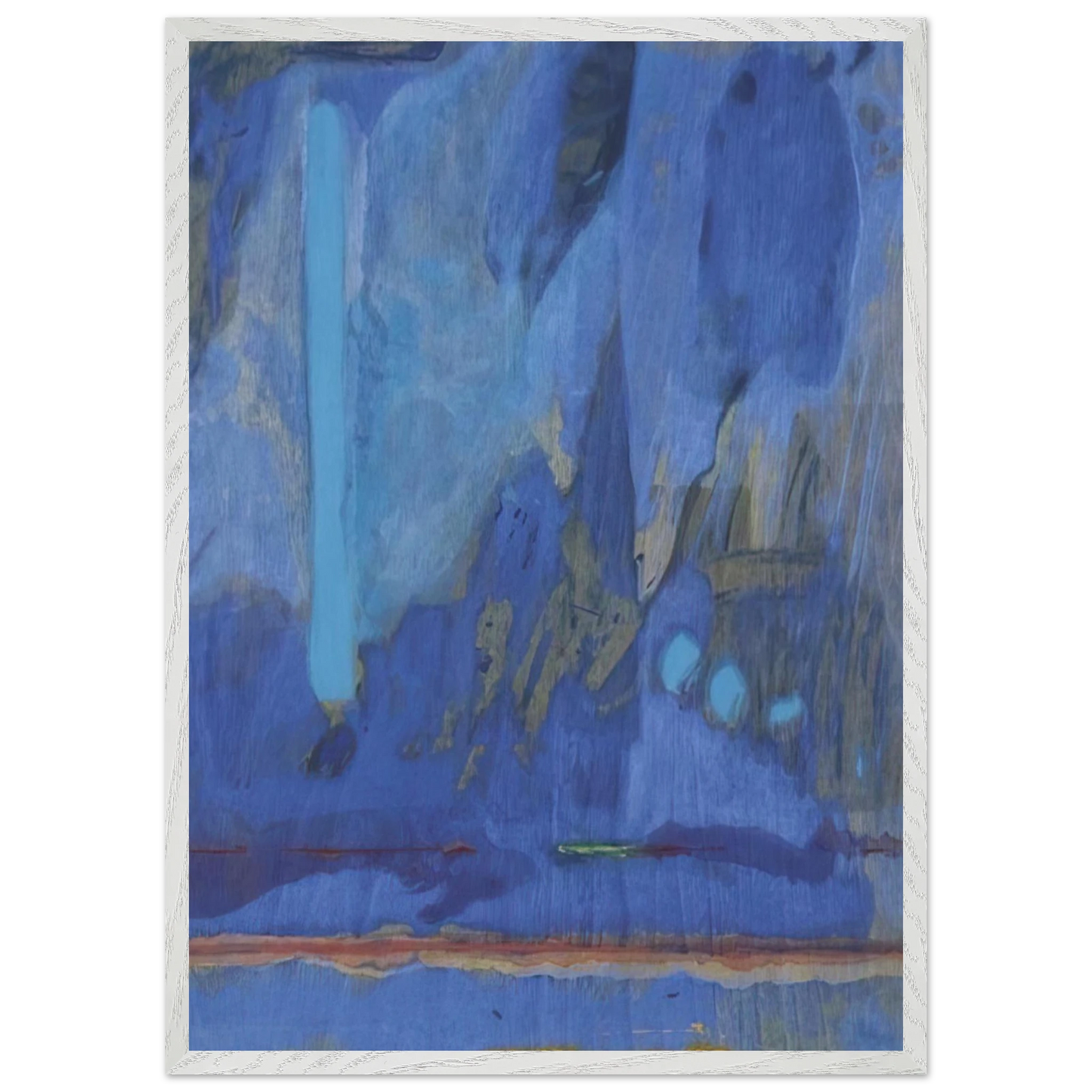 Helen Frankenthaler - Tales of Genji III - 1998 Wall art - 40x50 cm / 16x20 inches - Premium Wooden Framed Poster With Fine Art Paper - Black frame