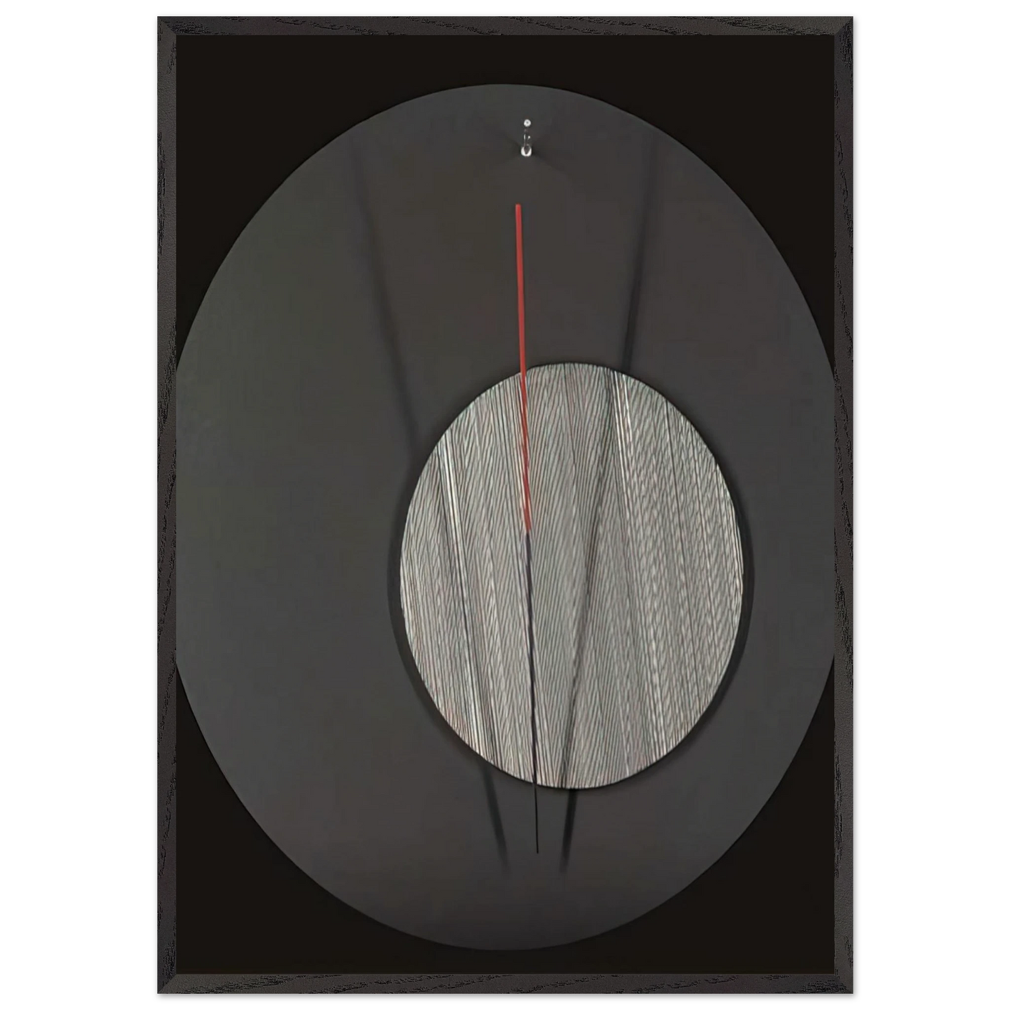 L OEIL DE BOEUF - Jesus Rafael Soto Framed Art Print – Black Wooden Frame - Default Title - -Framed Art Print