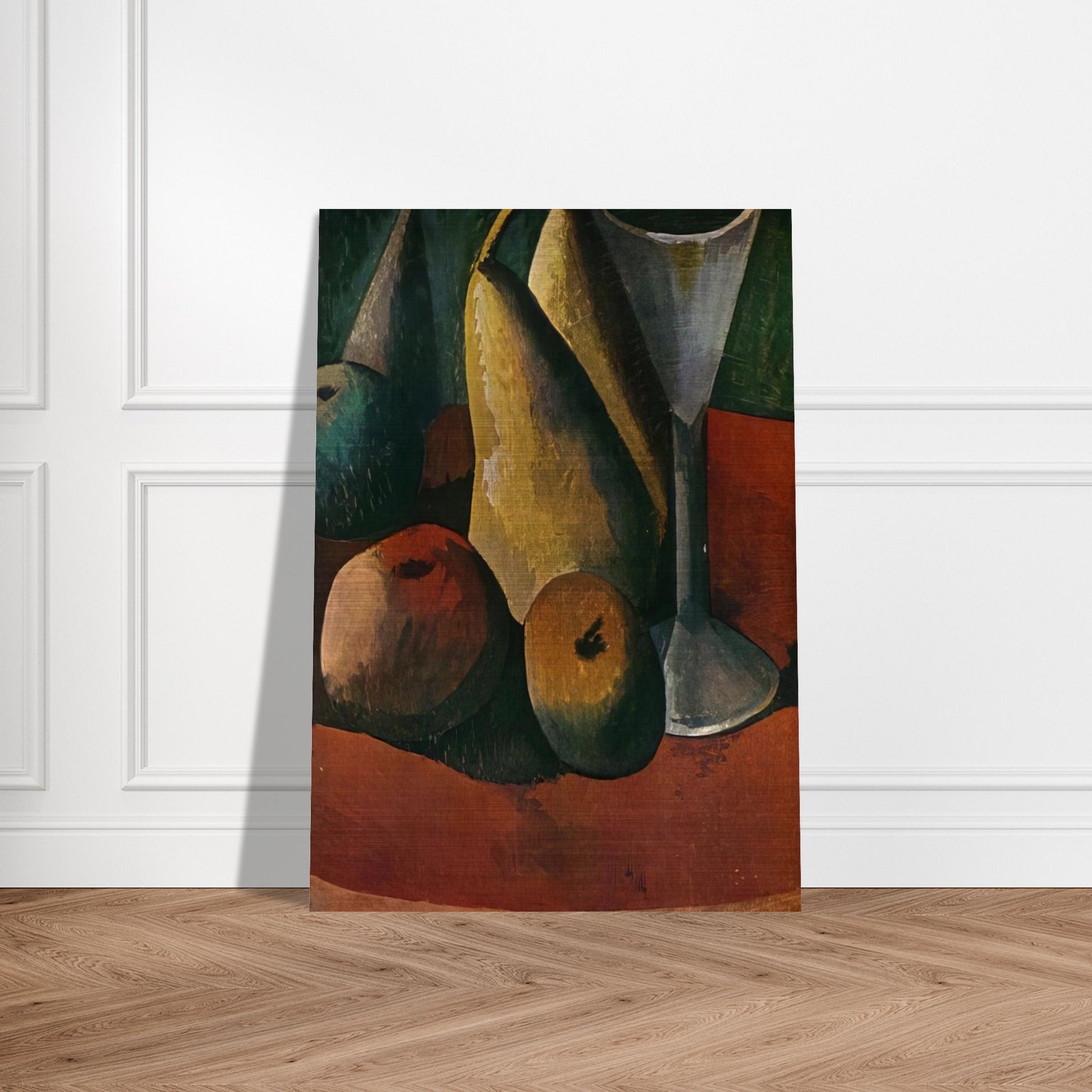 Glass and fruits - Pablo Picasso Brushed Aluminum Print - 70x100 cm / 28x40 inches | Pablo Picasso Aluminum Print | Pablo Picasso Prints