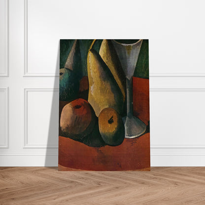 Glass and fruits - Pablo Picasso Brushed Aluminum Print - 70x100 cm / 28x40 inches | Pablo Picasso Aluminum Print | Pablo Picasso Prints