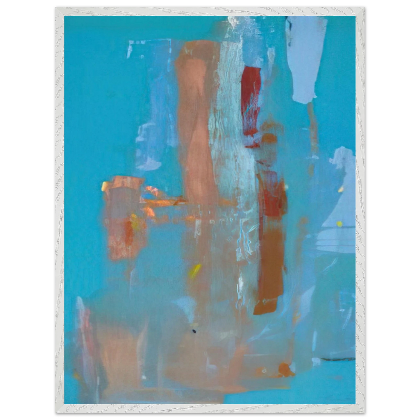Helen Frankenthaler - In on Blue - 1976 Wall art - 70x100 cm / 28x40 inches - Premium Wooden Framed Poster With Fine Art Paper - Wood frame