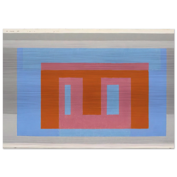 ADOBE VARIANT LUMINOUS DAY 1952 - Josef Albers Brushed Aluminum Print - 70x100 cm / 28x40 inches | Josef Albers Aluminum Print | Josef Albers Prints