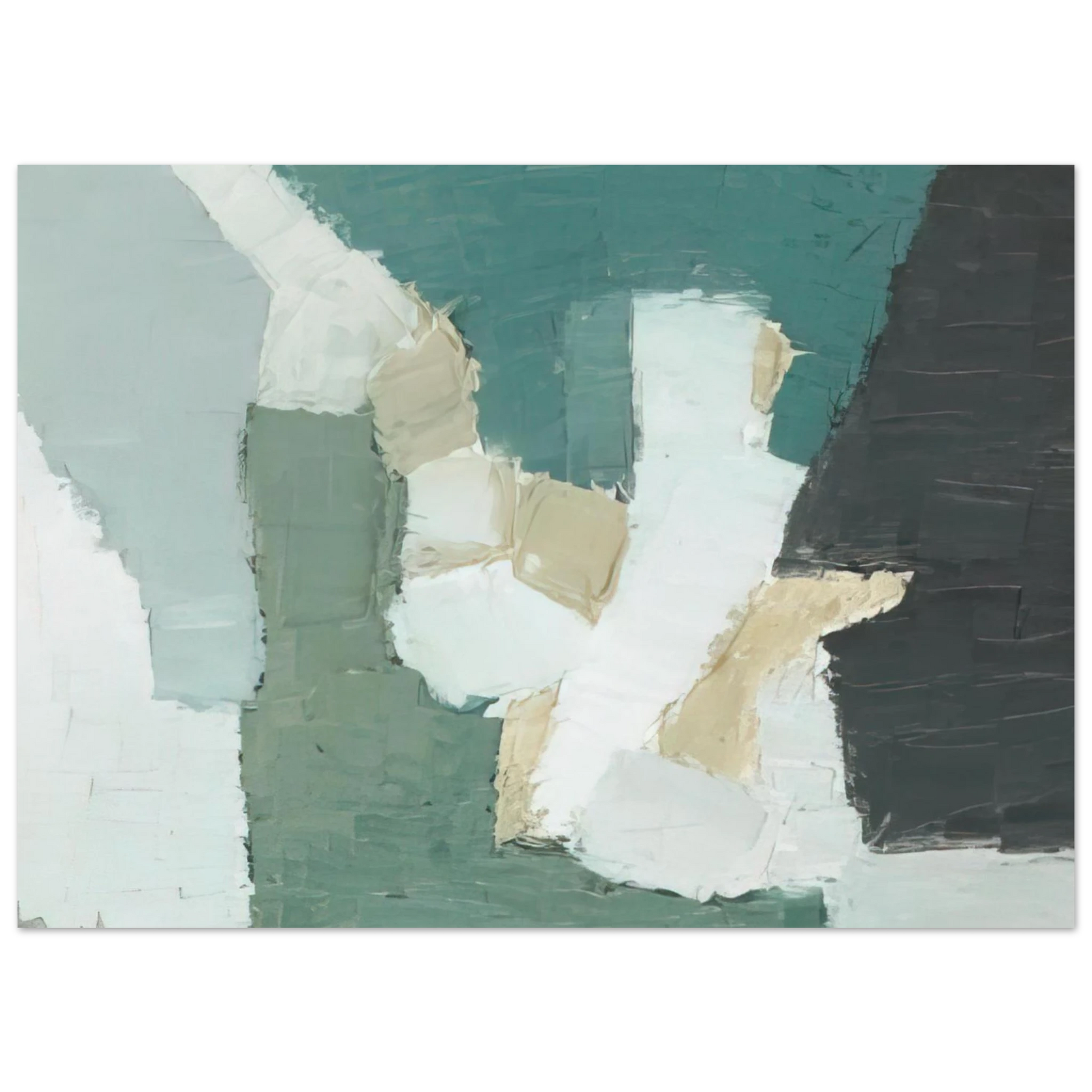 Nicolas de Stael - Composition - 1949 Fine Art Poster - 75x100 cm / 30x40 inches