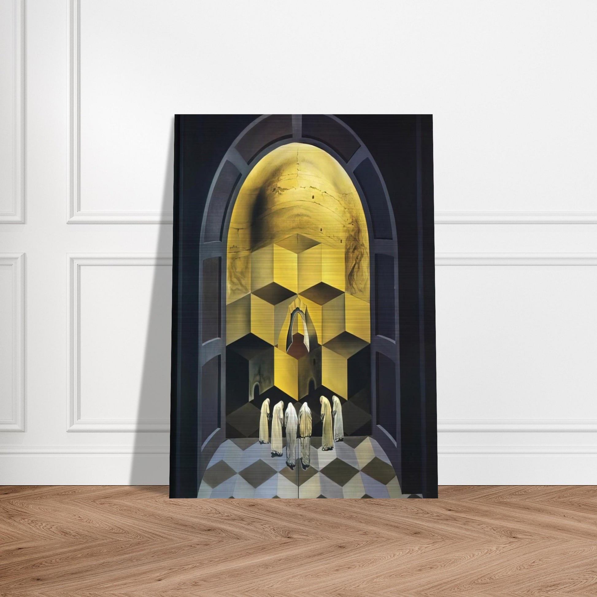 SKULL OF ZURBARAN - Salvador Dali Brushed Aluminum Print - 70x100 cm / 28x40 inches | Salvador Dali Aluminum Print | Salvador Dali Prints