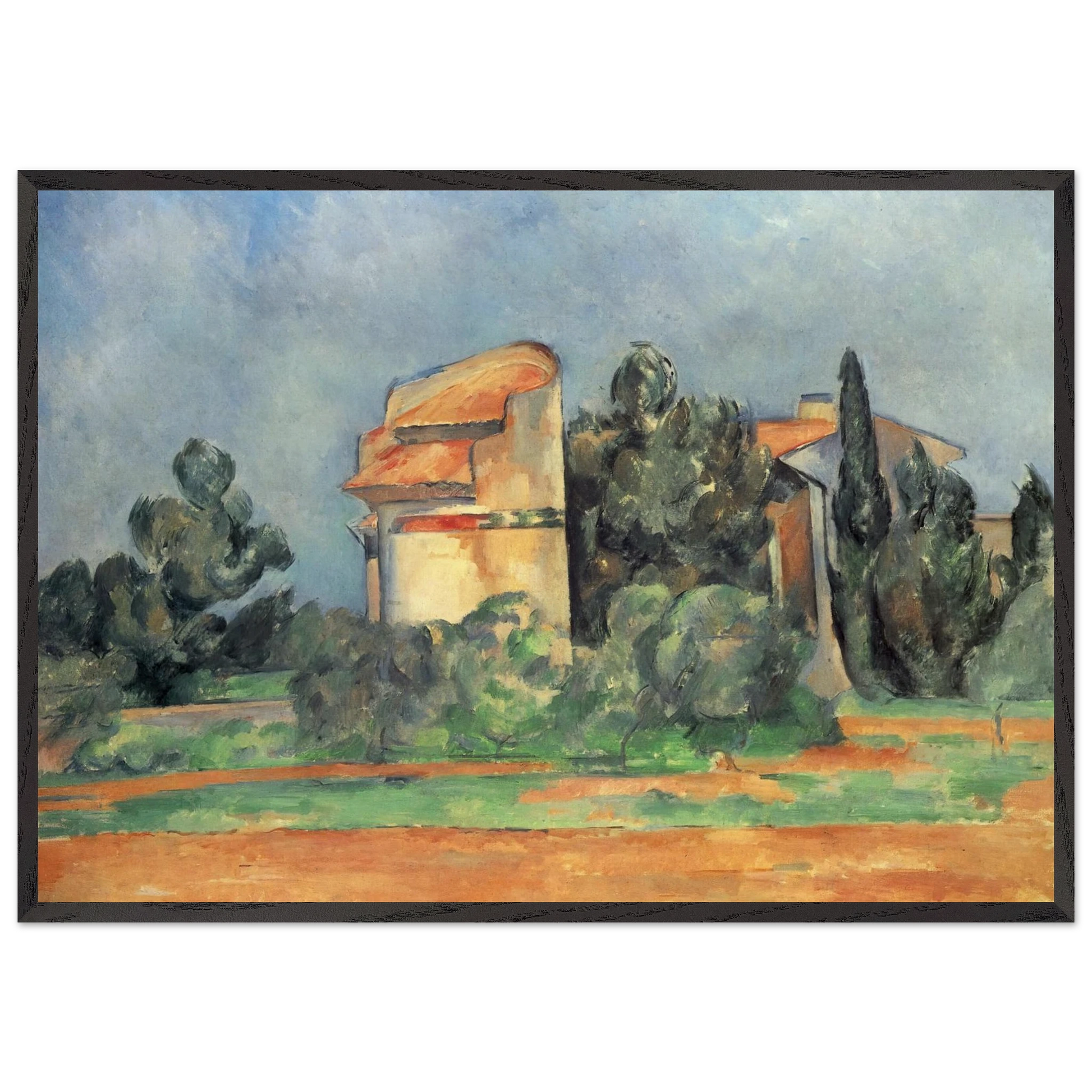 The Pigeon Tower At Bellevue - Paul Cezanne Framed Art Print – Black Wooden Frame - Default Title - -Framed Art Print
