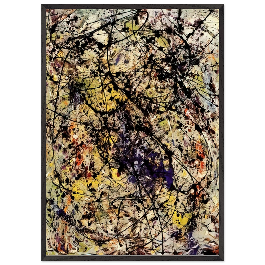 REFLECTIONS OF THE BIG DIPPER 1947 - Jackson Pollock Framed Art Print – Black Wooden Frame - Default Title - -Framed Art Print