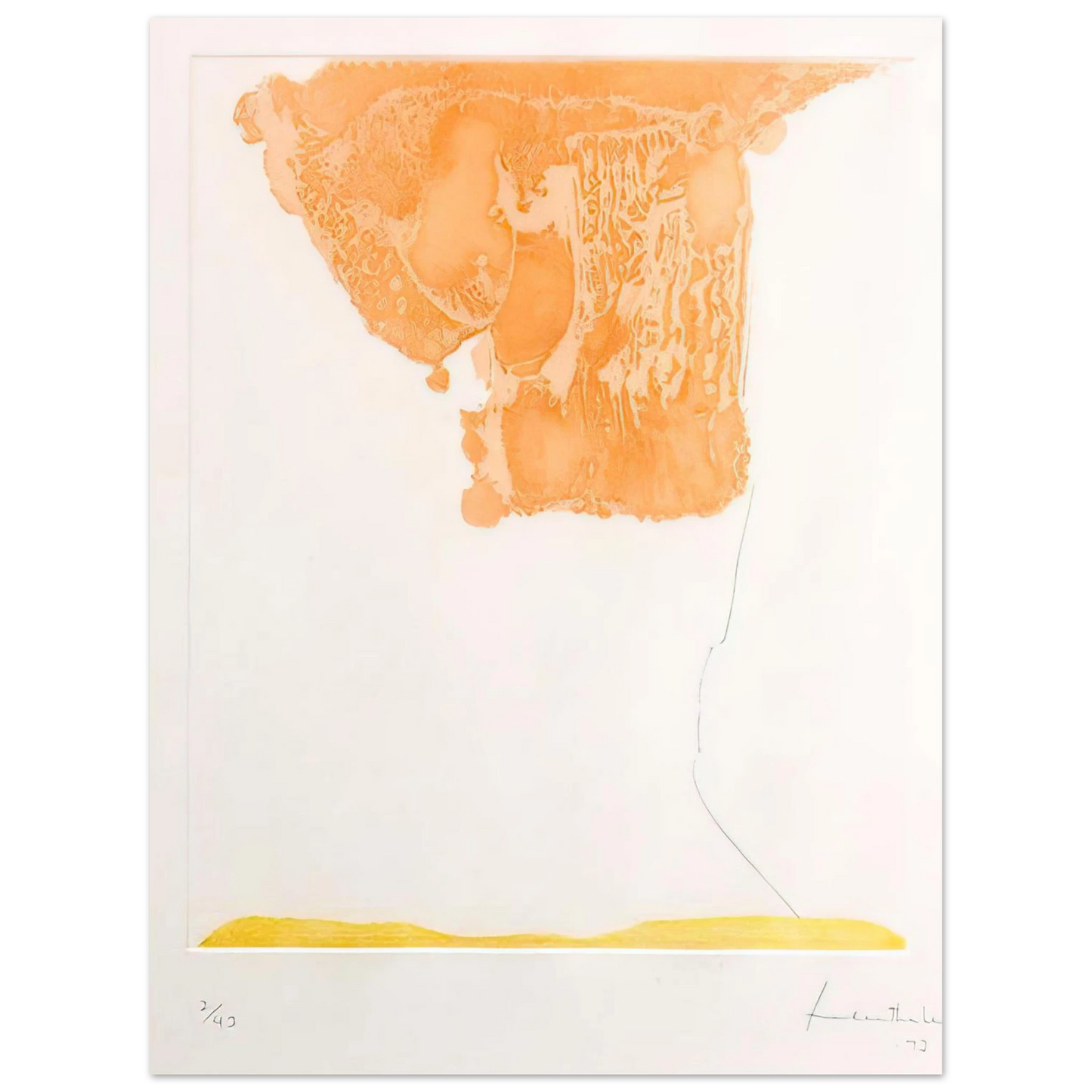 Helen Frankenthaler - Pranzo Italiano - 1973 Wall art - 50x70 cm / 20x28 inches - Premium Wooden Framed Poster With Fine Art Paper - Wood frame