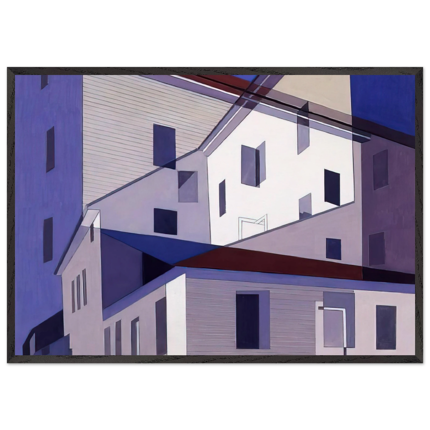 On A Shaker Theme 2 - Precisionism - Charles Sheeler Framed Art Print – Black Wooden Frame - Default Title - -Framed Art Print