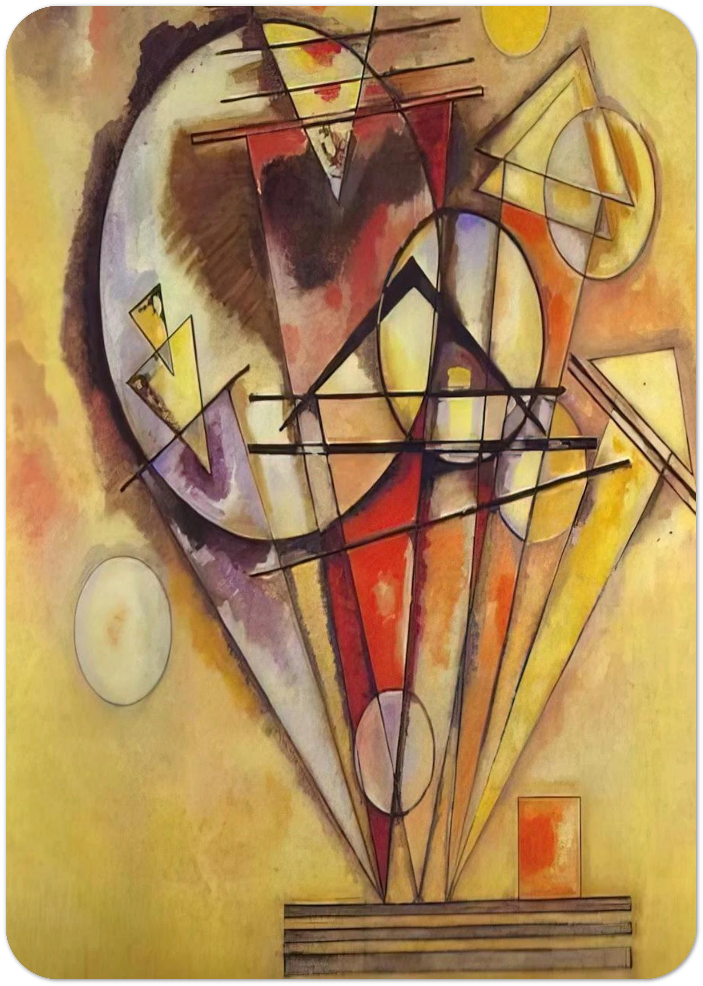 ON THE POINTS 1928 By Wassily Kandinsky Pack of 10 Post Cards | Wassily Kandinsky Post Cards | A6 (10.5 x 14.8 cm) - 4.1 x 5.8 inches