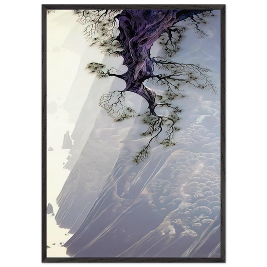 Mountain Rise - Eyvind Earle Framed Art Print – Black Wooden Frame - Default Title - -Framed Art Print