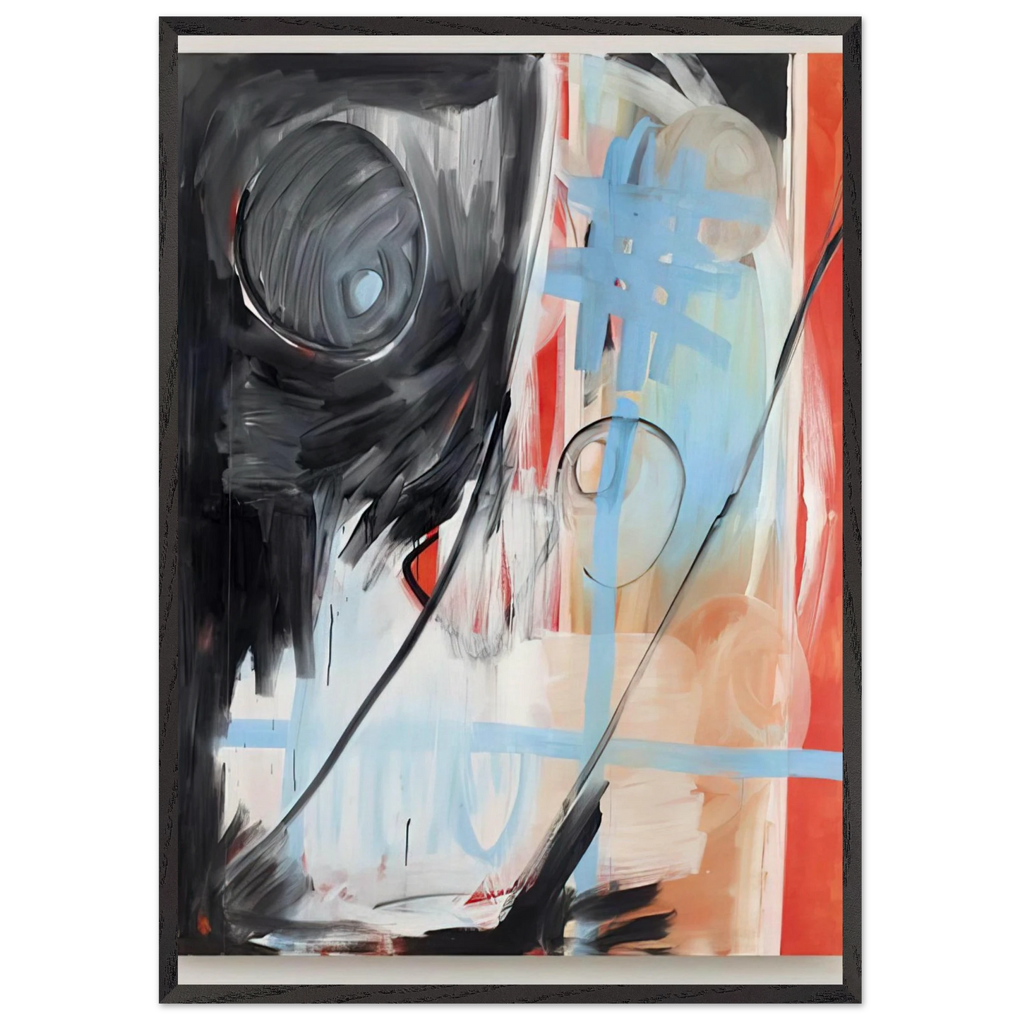 MoM Block Nr 6 - 1999 - Michel Majerus Framed Art Print – Black Wooden Frame - Default Title - -Framed Art Print