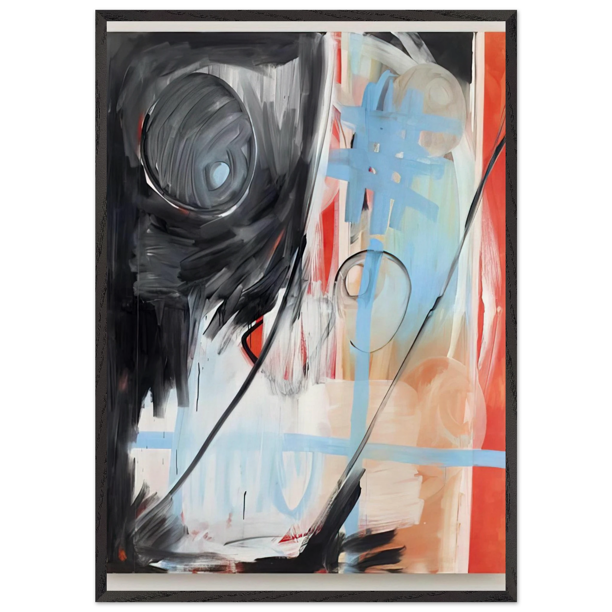 MoM Block Nr 6 - 1999 - Michel Majerus Framed Art Print – Black Wooden Frame - Default Title - -Framed Art Print