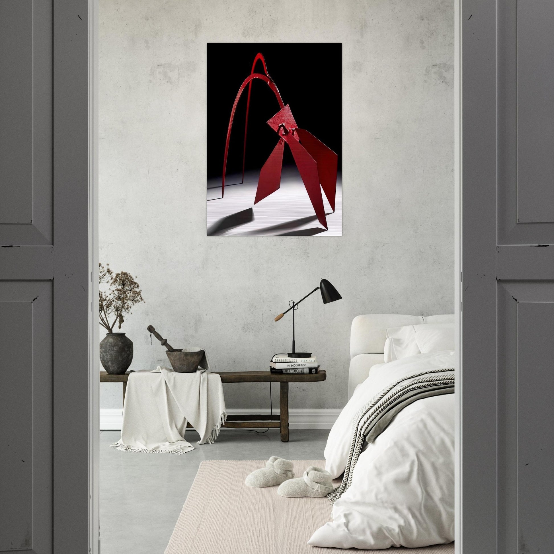 MAQUETTE FOR FLAMINGO 1972 - Alexander Calder Brushed Aluminum Print - 70x100 cm / 28x40 inches | Alexander Calder Aluminum Print | Alexander Calder Prints