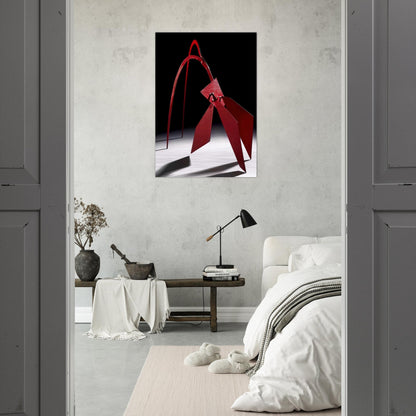 MAQUETTE FOR FLAMINGO 1972 - Alexander Calder Brushed Aluminum Print - 70x100 cm / 28x40 inches | Alexander Calder Aluminum Print | Alexander Calder Prints